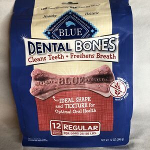 Blue Buffalo Dental Bones Dog Chews 12 Oz Natural Healthy Treats for Dogs